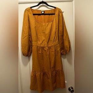 Ava & Vic Dress with pockets— Mustard, 1X